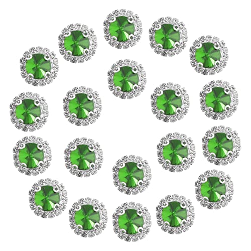 MINAOLULUS 20Stücke Flache Rundstrasssteine für DIY Bastelarbeiten Grüne Kunstdiamanten für Hochzeitsdekoration Tischstreu Schmuckherstellung und Bastelprojekte MINAOLULUS 20Stücke Flache Rundstrasssteine für DIY Bastelarbeiten Grüne Kunstdiamanten für Hochzeitsdekoration Tischstreu Schmuckherstellung und Bastelprojekte von MINAOLULUS