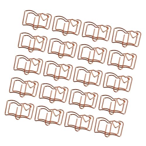MINAOLULUS 20Stücke Lesezeichen Clips Buchform Robuste Büroklammern für Notizen Dokumente und Scrapbooks Exquisites Design und Vielseitig Einsetzbar für Bürobedarf von MINAOLULUS