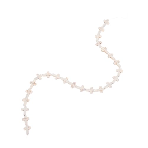 MINAOLULUS 24 Teiliges Set Mit Kreuzperlen Für Armbänder Schmuckarmbänder Bastelset Für Mädchen Freundschaftsarmbänder Bastelbedarf Bettelarmband Set Perlenabstandshalter Türkis/Weiß von MINAOLULUS