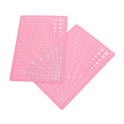 MINAOLULUS 2Stücke Doppelseitige Schneidematten Selbstheilende PVC Platte mit Gitterlinien Schnittfeste Bastelunterlage für Scrapbooking und DIY Projekte Rosa MINAOLULUS 2Stücke Doppelseitige Schneidematten Selbstheilende PVC Platte mit Gitterlinien Schnittfeste Bastelunterlage für Scrapbooking und DIY Projekte Rosa von MINAOLULUS