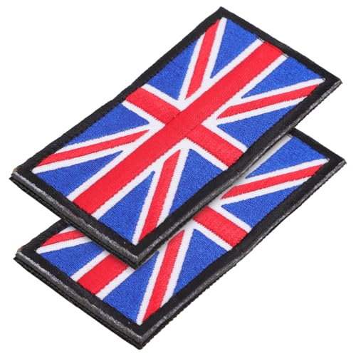MINAOLULUS 2Stücke Nationalflaggen Patches Britische Flagge Aufnäher Bügel oder Nähanwendung für Kleidung Rucksack DIY Projekte Hochwertige Verarbeitung Vielseitig Einsetzbar Bequem von MINAOLULUS