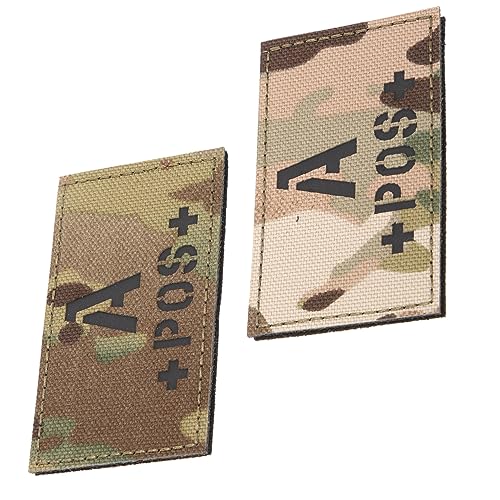 MINAOLULUS 2Stücke Reflektierender Tarnblutgruppen Patch für Kleidung Haken und Schleifenverschluss für Taktische Hüte Rucksäcke und Beutel Design für Notfälle MINAOLULUS 2Stücke Reflektierender Tarnblutgruppen Patch für Kleidung Haken und Schleifenverschluss für Taktische Hüte Rucksäcke und Beutel Design für Notfälle von MINAOLULUS