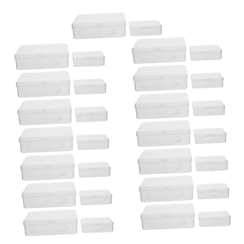 MINAOLULUS 30 Stück Aufbewahrungsbox aus Kunststoff Kleine Plastikboxen Organizer für Handwerksbedarf Schmuckbehälter rechteckiger Kunststoffbehälter Transparent MINAOLULUS 30 Stück Aufbewahrungsbox aus Kunststoff Kleine Plastikboxen Organizer für Handwerksbedarf Schmuckbehälter rechteckiger Kunststoffbehälter Transparent von MINAOLULUS