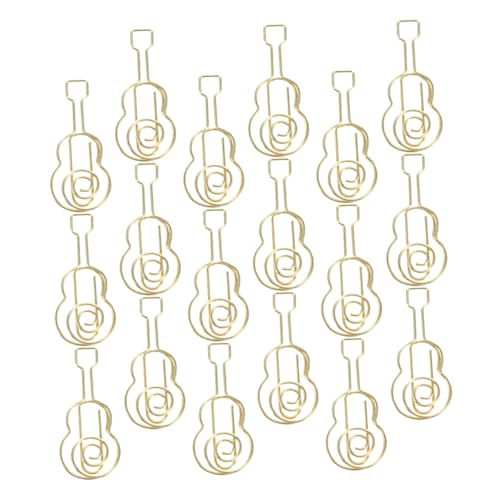 MINAOLULUS 30 Stück Gitarren-büroklammer Schreibwaren Bunt Winzig Klein Dekorativ Mini Neuartige Büroklammern Musik Farbig Jumbo Papier Büroklammern Lesezeichen Eisen Golden MINAOLULUS 30 Stück Gitarren-büroklammer Schreibwaren Bunt Winzig Klein Dekorativ Mini Neuartige Büroklammern Musik Farbig Jumbo Papier Büroklammern Lesezeichen Eisen Golden von MINAOLULUS