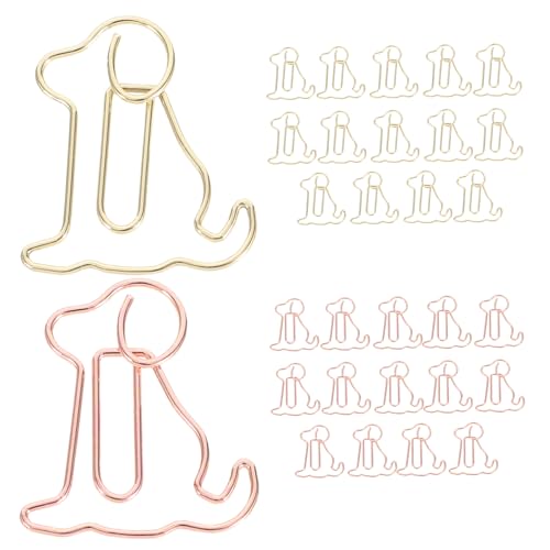 MINAOLULUS 30 Stück Hundepapierclip Dekorativer Notizclip Schulbüro-clips Büroklammern Für Sammelalben Büroklammern in Hundeform Hundepapierklammern Süß Büroklammern Für Welpen Eisen von MINAOLULUS