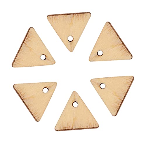 MINAOLULUS 300Stücke Holz Dreiecksausschnitte mit Unvollendete Malerei für DIY Projekte Hochzeitsdekorationen und Weihnachtsverzierungen Glatte Oberfläche von MINAOLULUS
