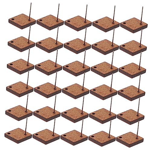 MINAOLULUS 30Stücke Geometrische Holz Ohrstecker für DIY Schmuckherstellung Robuste und Langlebige Ohrstecker Sicherem Material für Bastelprojekte von MINAOLULUS