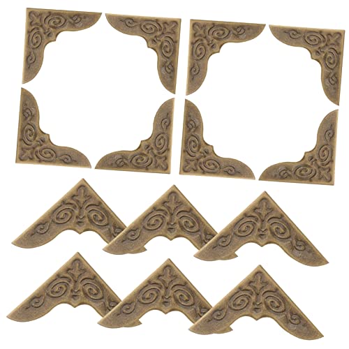 MINAOLULUS 30Stücke Metall Buchecken Vintage Buch Ecken Schutzecken für Album Dekoration und Schutz von Notizbüchern Langlebig und Leicht für Scrapbooking und Kreative Projekte von MINAOLULUS