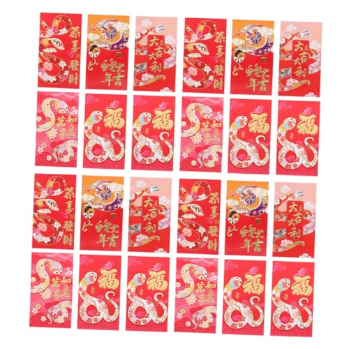 MINAOLULUS 36 Stück Lai Feng Geldumschlag Hochzeitsumschläge Chinesische Neujahrsgeldumschläge Hochzeitsgeldumschläge Münzumschläge Chinesisches Neujahr Hongbao Rot Papier von MINAOLULUS