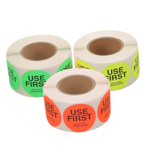 MINAOLULUS 3Rollen Lebensmitteletiketten Aufkleber Use First Fluoreszierend Selbstklebende Beschriftungsaufkleber für Restaurants und Küchen zur Vorratsorganisation MINAOLULUS 3Rollen Lebensmitteletiketten Aufkleber Use First Fluoreszierend Selbstklebende Beschriftungsaufkleber für Restaurants und Küchen zur Vorratsorganisation von MINAOLULUS