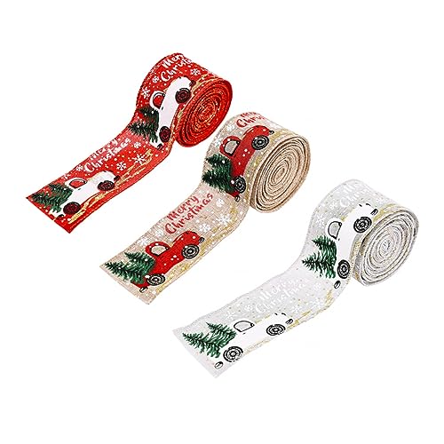 MINAOLULUS 3Rollen Weihnachtsband mit Festlichem Design für Geschenkverpackung und DIY Dekoration für Weihnachtsgeschenke MINAOLULUS 3Rollen Weihnachtsband mit Festlichem Design für Geschenkverpackung und DIY Dekoration für Weihnachtsgeschenke von MINAOLULUS