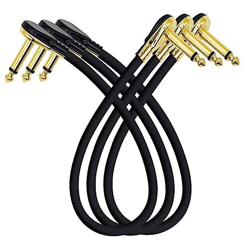 MINAOLULUS 3Stücke Gitarreneffektkabel Hochwertige Effector Patch Cords Flexibles und Zuverlässiges Pedalkabel für Elektrogitarren und Bass Professionelle Installation von MINAOLULUS