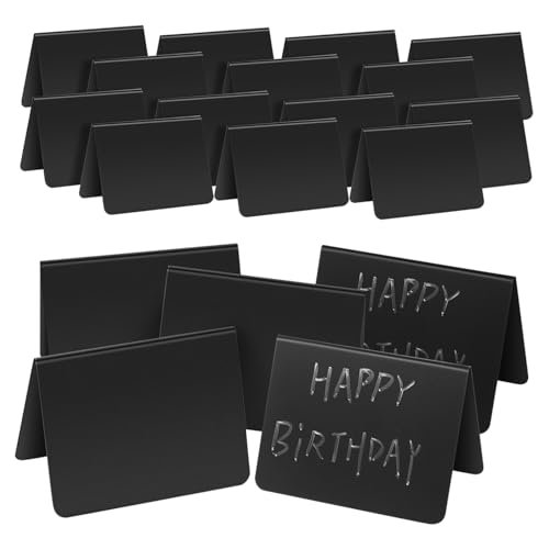 MINAOLULUS 40 Stück Mini-kreidetafel-schilder, Kleine Tafel-etiketten Für Buffet-essen, Hochzeitstischschilder, Tischdekoration, Speisetellerschilder von MINAOLULUS