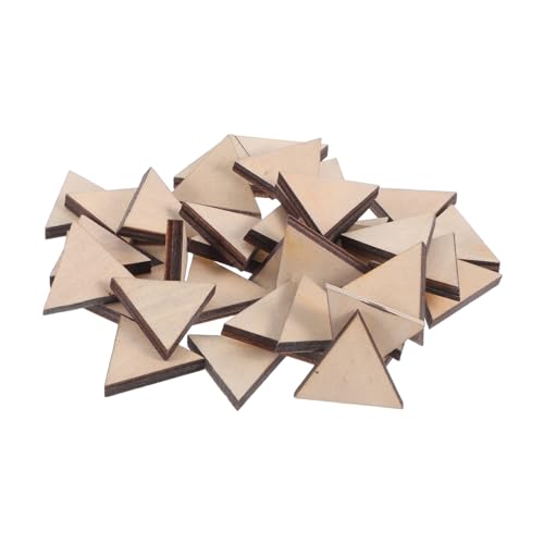 MINAOLULUS 40 Stück unvollendete Holzausschnittfliesen Holz Bastelmaterial Holzfliesen für Bastelprojekte Basteln mit Holz DIY Holzdeko DIY Bastelausschnitte Mosaikfliesenprojekte Beige von MINAOLULUS