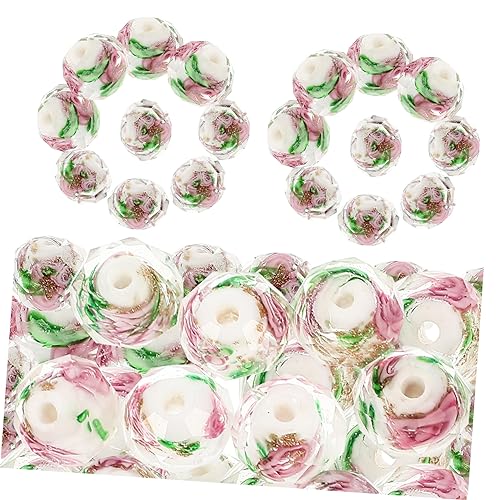MINAOLULUS 40Stücke DIY Spacer Perlen mit Blumenmuster für Schmuckarmbänder Große Lochperlen Bastelperlen zum Auffädeln Zubehörteile für Handwerksprojekte MINAOLULUS 40Stücke DIY Spacer Perlen mit Blumenmuster für Schmuckarmbänder Große Lochperlen Bastelperlen zum Auffädeln Zubehörteile für Handwerksprojekte von MINAOLULUS