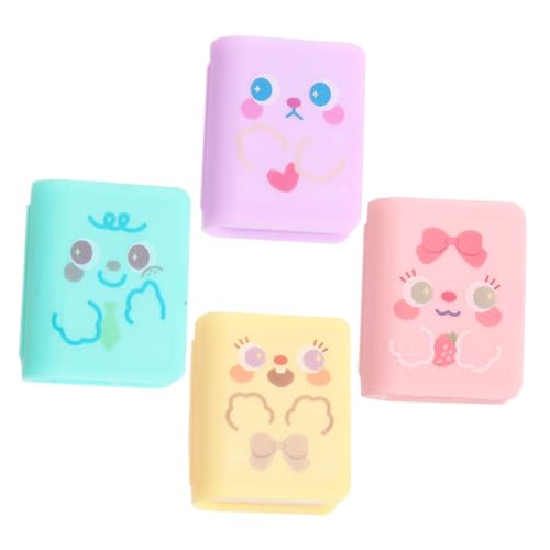 MINAOLULUS 4Stücke Handheld Bleistiftschärfer Cartoon Design Tragbar und Sicher für Schule und Büro aus Langlebigem Einfache Handhabung und Verarbeitung MINAOLULUS 4Stücke Handheld Bleistiftschärfer Cartoon Design Tragbar und Sicher für Schule und Büro aus Langlebigem Einfache Handhabung und Verarbeitung von MINAOLULUS