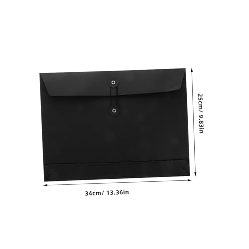 MINAOLULUS 5 Stück Schwarzkartendateistasche Kartenumschläge Aktenordner aus Papier Urlaubsumschläge Geschäftsumschläge kreativer Umschlag Briefumschläge Papierstau Black von MINAOLULUS