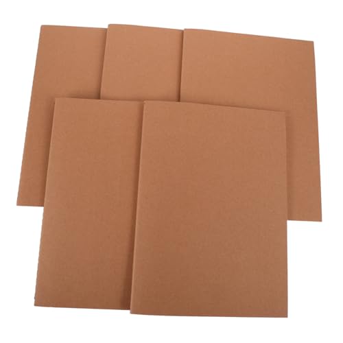MINAOLULUS 5-teiliges A4-notizbuch, Blanko, Skizzenbuch, Unliniert, Tagebuch, Kraft-einband, Aquarell-skizzenbuch Für Studenten, Künstler, Reisen, Arbeit, Schule, Schreiben, Zeichnen, von MINAOLULUS