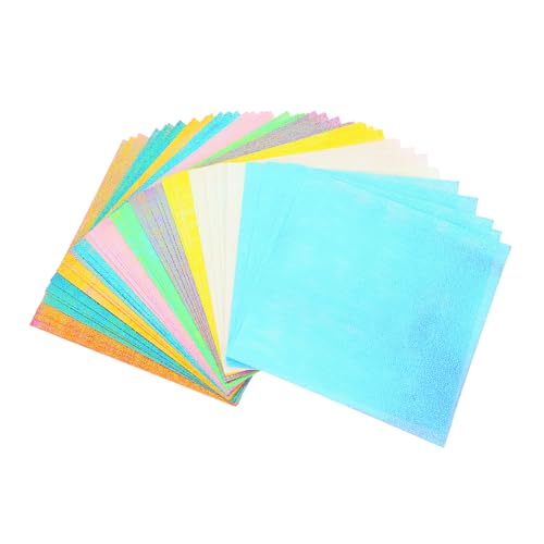 MINAOLULUS 50Stücke Schillerndes Quadratisches Papier Glänzendes Faltpapier für DIY Bastelarbeiten Farbiges Bastelpapier Farben für Dekoration und Schulprojekte MINAOLULUS 50Stücke Schillerndes Quadratisches Papier Glänzendes Faltpapier für DIY Bastelarbeiten Farbiges Bastelpapier Farben für Dekoration und Schulprojekte von MINAOLULUS