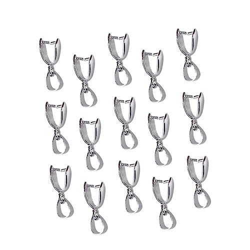 MINAOLULUS 50Stücke Wulstverbinder Metallklemmclip für DIY Schmuckherstellung Hängender Stecker Zubehör Weißgold für Halsketten Armbänder und Fußkettchen MINAOLULUS 50Stücke Wulstverbinder Metallklemmclip für DIY Schmuckherstellung Hängender Stecker Zubehör Weißgold für Halsketten Armbänder und Fußkettchen von MINAOLULUS