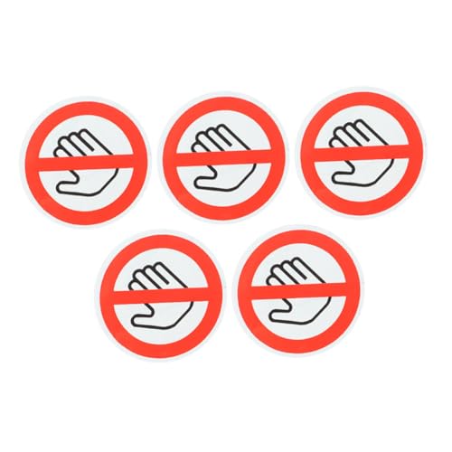 MINAOLULUS 5blätter Sicherheitswarnschild Nicht Berühren Selbstklebende Warnaufkleber Für Maschinen Starke Haftung Kennzeichnung Für Gefährliche Bereiche von MINAOLULUS