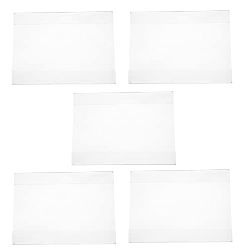 MINAOLULUS 5Stücke Acryl Preisschildhalter Transparent für Preisanzeigen Stabiler Etikettenhalter für Informationsdisplay für Geschäfte und Bäckereien von MINAOLULUS