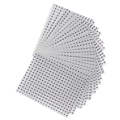 MINAOLULUS 6000Stücke Runde Selbstklebende Nummern Aufkleber für Organisation Je Langlebiges Papiermaterial für Zuhause und Büro Einfach Anwendbar von MINAOLULUS