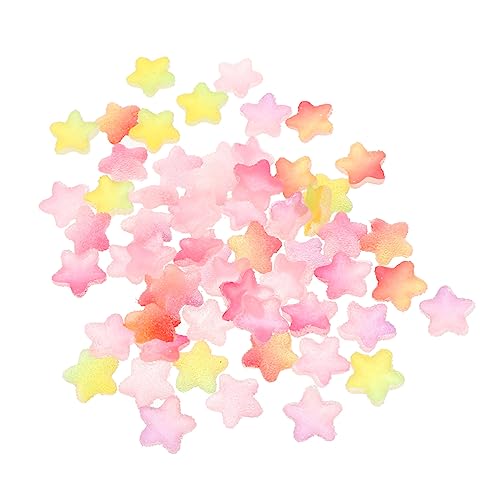 MINAOLULUS 60Stücke Sternförmige Harzperlen DIY Mobile Shell Zubehör Schmuckmaterialien für Handwerksprojekte für Fotorahmen Scrapbooking und Mehr von MINAOLULUS
