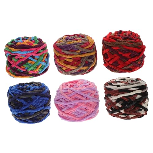 MINAOLULUS 6Rollen Häkelgarn Weiches Strickgarn Dickes Garn für Bastelprojekte für Decken Schals und Mehr pro Vielseitig Verwendbar MINAOLULUS 6Rollen Häkelgarn Weiches Strickgarn Dickes Garn für Bastelprojekte für Decken Schals und Mehr pro Vielseitig Verwendbar von MINAOLULUS