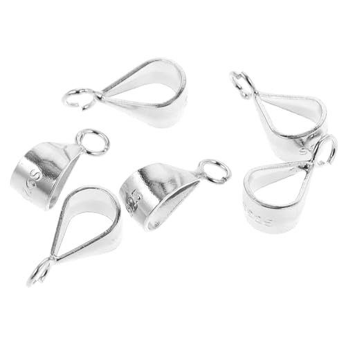MINAOLULUS 6Stücke Silber Anhänger Verschlüsse DIY Schmuckherstellung Zubehör Langlebige Kettenverbindung für Halsketten und Armbänder Lochgröße Einfach zu Verwenden von MINAOLULUS