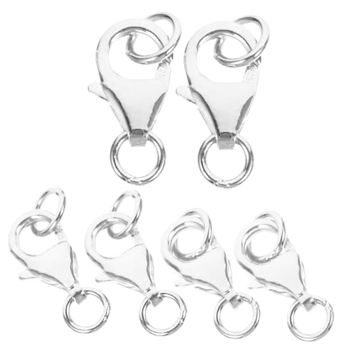 MINAOLULUS 6Stücke Teiliges Hummerverschlüsse mit Sprungringen für Schmuckherstellung Verbindungselemente für Halsketten und Armbänder DIY Schmuckzubehör von MINAOLULUS