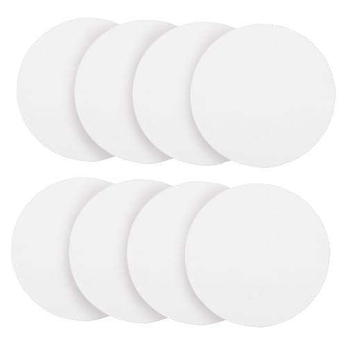 MINAOLULUS 8 Stück Ölgemälde-Tafel-Set Runde Künstlerleinwand malen für Kreis runde Malplatte runde Leinwandplatte Geformte Leinwände zum Malen Weiß MINAOLULUS 8 Stück Ölgemälde-Tafel-Set Runde Künstlerleinwand malen für Kreis runde Malplatte runde Leinwandplatte Geformte Leinwände zum Malen Weiß von MINAOLULUS