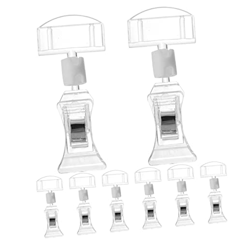 MINAOLULUS 8Stücke Rotatable Preiszeichen Halter Clips Klarer Zeichenhalter für Einzelhandelsgeschäfte Supermärkte und Werbeaktionen Einfache Installation für Verschiedene Objekte von MINAOLULUS