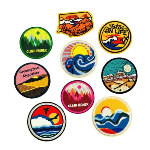 MINAOLULUS 9Stücke Runder Abzeichenaufnäher Stickerei Bügelpatches für Kleidung Jeans Taschen und Kunsthandwerk Vielseitige DIY Aufnäher mit Cartoon Motiven für Dekoration MINAOLULUS 9Stücke Runder Abzeichenaufnäher Stickerei Bügelpatches für Kleidung Jeans Taschen und Kunsthandwerk Vielseitige DIY Aufnäher mit Cartoon Motiven für Dekoration von MINAOLULUS