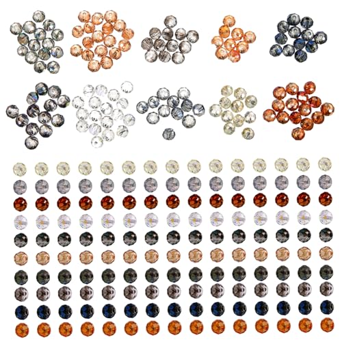 MINAOLULUS Glasperlen für DIY Schmuck mit Runden Facettierten Perlen Vielseitig für Armbänder für Basteln und Schmuckherstellung MINAOLULUS Glasperlen für DIY Schmuck mit Runden Facettierten Perlen Vielseitig für Armbänder für Basteln und Schmuckherstellung von MINAOLULUS