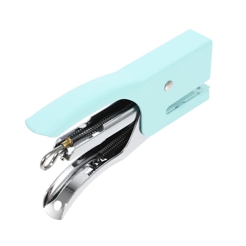 MINAOLULUS Handhefter schreibtisch rosa Zange Homeoffice-Grundlagen Broschürenhefter Hefter mini Desktop -Zubehör rosa schulmaterial Gold-Bürobedarf Zangenhefter Metall Green von MINAOLULUS