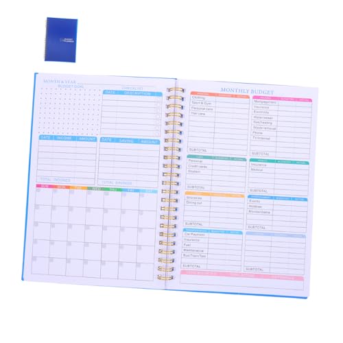 MINAOLULUS Haushaltsbuch Kassenplaner Haushaltsbudget-Notizbuch Budget-Notizblock Tagesbudgetbuch Verbrauchsnotizblock Notizbuch finanzieren Finanzplaner Buch Geld Buch Papier von MINAOLULUS