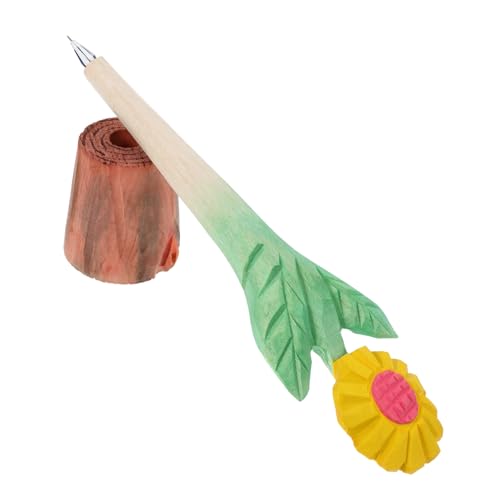 MINAOLULUS Holzschnitzstift Kreative Schreibstifte kreative sonnenblumenstifte Schnitzstift aus Holz Kugelschreiber mit Blumenmuster Sonnenblumen-Schreibstifte süße Gelstifte MINAOLULUS Holzschnitzstift Kreative Schreibstifte kreative sonnenblumenstifte Schnitzstift aus Holz Kugelschreiber mit Blumenmuster Sonnenblumen-Schreibstifte süße Gelstifte von MINAOLULUS