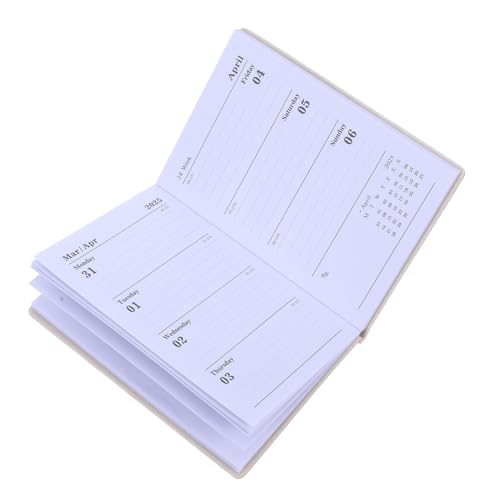 MINAOLULUS Kreativer Tagesplaner Tragbares Notizbuch für Bürobedarf Eleganter Agenda Notizblock mit Hochwertigem PU Material für Reisen und Tägliche Planung Gestreift von MINAOLULUS
