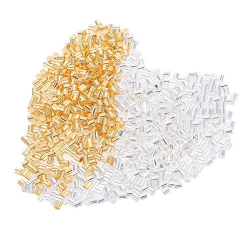 MINAOLULUS Positionierperlen Schmuck Halskette Anhänger Verschluss Silber Quetschperlen Edelstahl Quetschröhrchen Abstandsperlen Für Armbänder Röhrenperlen Stopperperlen Messing Röhren MINAOLULUS Positionierperlen Schmuck Halskette Anhänger Verschluss Silber Quetschperlen Edelstahl Quetschröhrchen Abstandsperlen Für Armbänder Röhrenperlen Stopperperlen Messing Röhren von MINAOLULUS