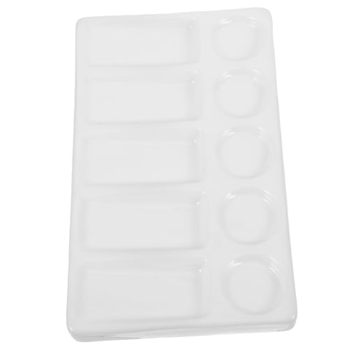 MINAOLULUS Rechteckige Fächer Plastikpalette wasserdichte Malpalette Weiß für Aquarell Gouache und Ölfarben Einfach zu Reinigen für Künstler und Hobbyisten MINAOLULUS Rechteckige Fächer Plastikpalette wasserdichte Malpalette Weiß für Aquarell Gouache und Ölfarben Einfach zu Reinigen für Künstler und Hobbyisten von MINAOLULUS