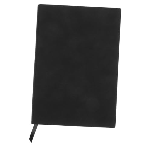 MINAOLULUS Tagesplaner Undatiert Kalender-notizbuch Hardcover Sketchbook Großes Skizzenbuch Haushaltsbuch Großes Leeres Tagebuch Zeitschrift Leere Seiten Undatierter Wochenplaner Schwarz Pu von MINAOLULUS