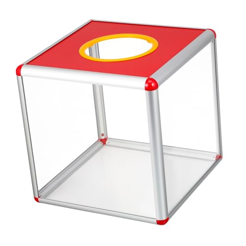 MINAOLULUS Transparente Spendenbox aus Quadratische Verlosungskiste für Abstimmungen Gewinnspiele und Spendenaktionen Leicht Tragbar und Vielseitig Einsetzbar von MINAOLULUS