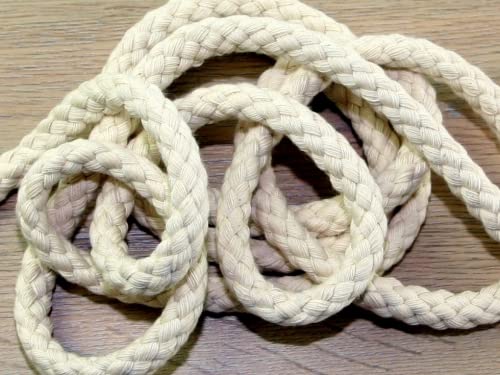 12 mm dickes Baumwollseil, cremefarben, Meterware von MINERVA