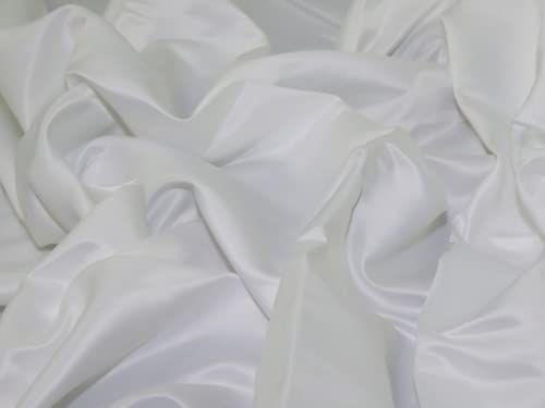 Duchess Matt-Satin-Stoff, recyceltes Polyester, elfenbeinfarben – Meterware von MINERVA