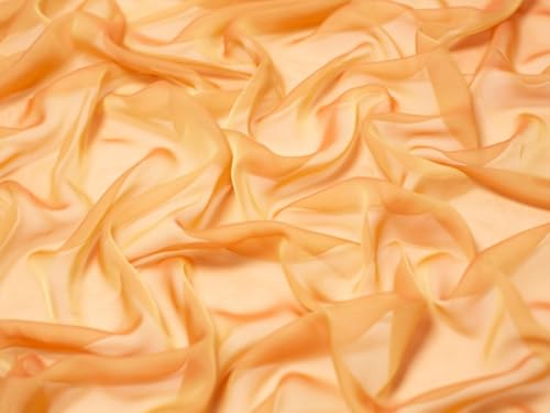 Minerva Crafts Kationischer Chiffon-Kleiderstoff, Antik-Gold, Meterware von MINERVA