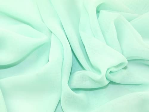 Uni Chiffon Kleid Stoff mint grün – Meterware Uni Chiffon Kleid Stoff mint grün – Meterware von MINERVA