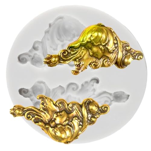 MINFEIDMS Barock-Silikonform Backformen Gießform für Fondant, zum Dekorieren von Schokolade, Süßigkeiten, Gummipaste, Polymer-Ton, 1 Stück MINFEIDMS Barock-Silikonform Backformen Gießform für Fondant, zum Dekorieren von Schokolade, Süßigkeiten, Gummipaste, Polymer-Ton, 1 Stück von MINFEIDMS