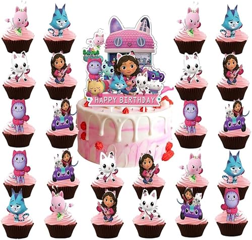 25-teiliges Set,-1big+24pcsGB PARTY Kuchendekoration für Kinder, Cupcake-Topper, Mini-Figur, Kuchen-Topper, für die Dekoration von Partys 25-teiliges Set,-1big+24pcsGB PARTY Kuchendekoration für Kinder, Cupcake-Topper, Mini-Figur, Kuchen-Topper, für die Dekoration von Partys von MINGFU