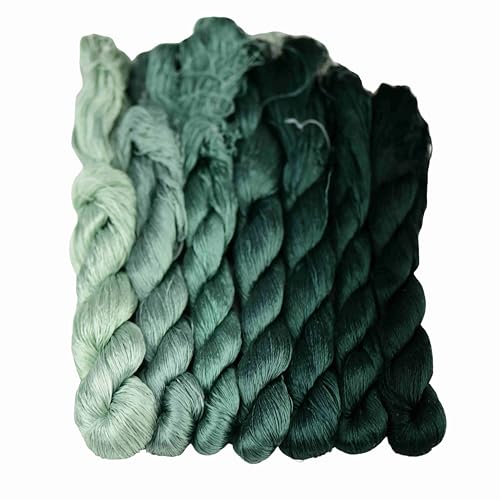 MINGGUXIUYI Handgefertigtes Stickgarn aus 100 % Naturseide, 47 Stück von MINGGUXIUYI